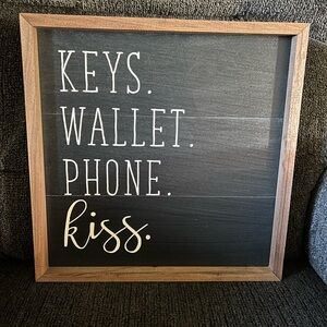 Kendrick Home Wooden Framed Wall Art with Text